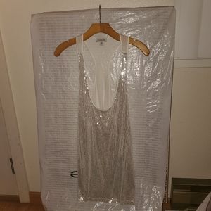 Silver Sequins tank top